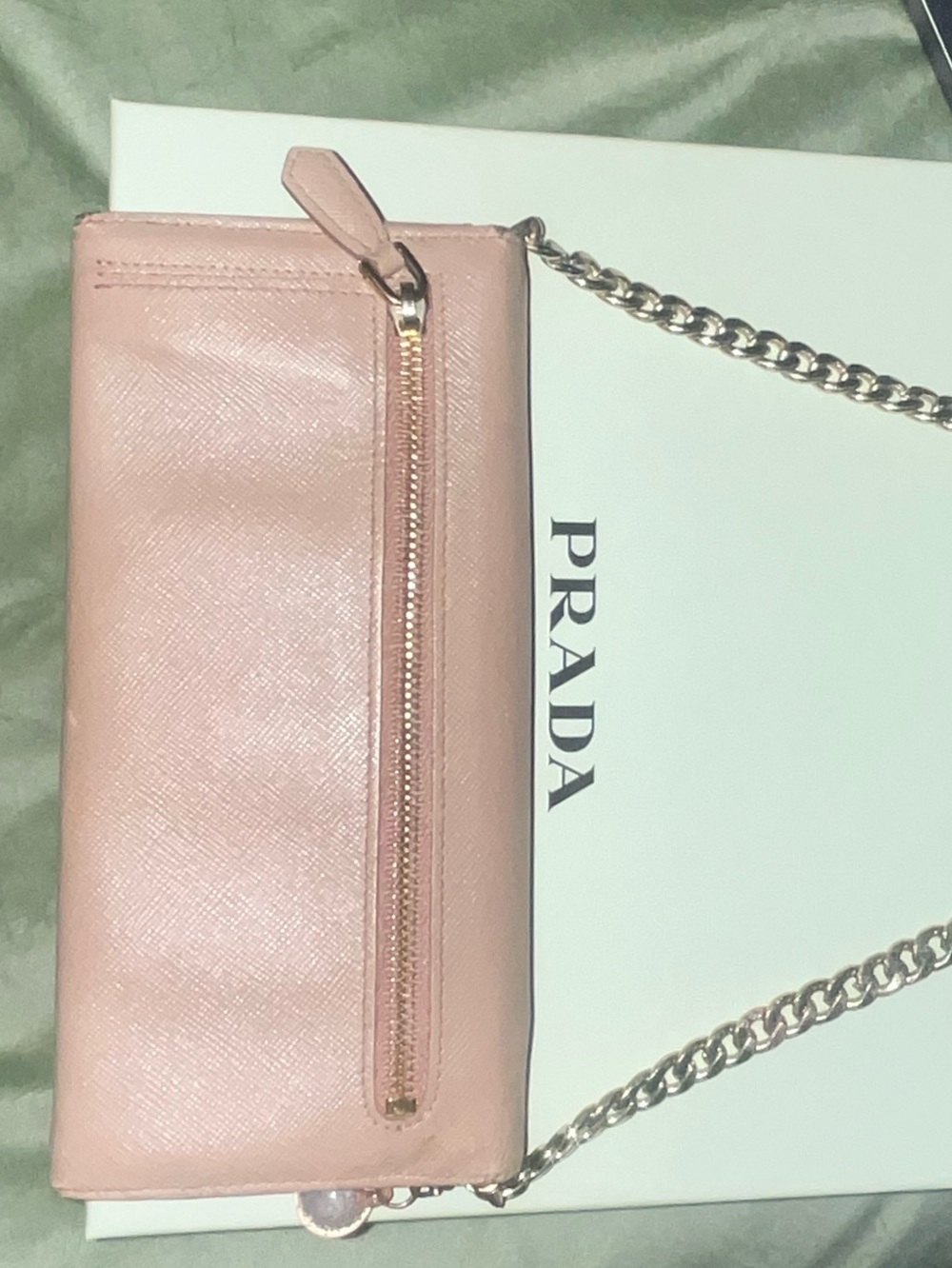 authentic Prada Saffiano Leather Bow Flap with removable Chain Wallet - Picture 4 of 12
